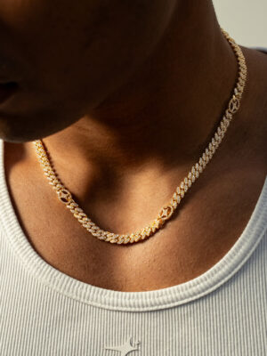 Chaîne Iced Cuban link Signature 5 mm