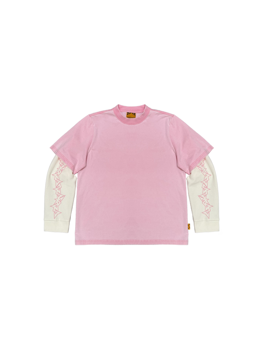 WASHED PINK LAYER TEE