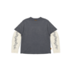 WASHED GREY LAYER TEE