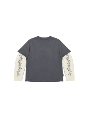WASHED GREY LAYER TEE