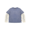 WASHED GREY LAYER TEE
