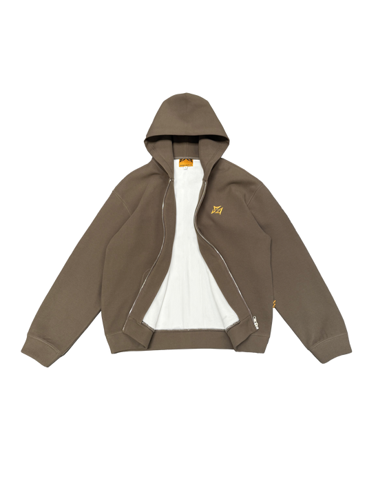 HEAVY WAFFLE ZIP HOODIE