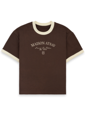 PS_H25_TEEMARRON_AVANT Le tee-shirt M.A marron/écru