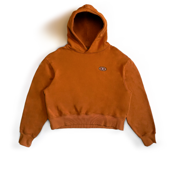 Le sweat à capuche boxy mosaïque