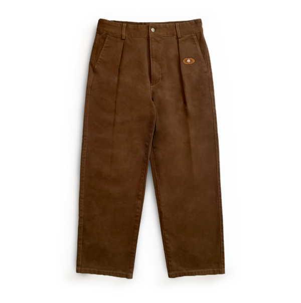 Le pantalon cardo brun