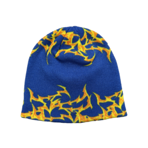 BLUE ORNAMENTS BEANIE