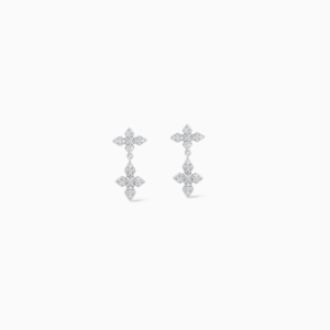 Iced Crossed Star Earrings