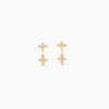 Iced Crossed Star Earrings