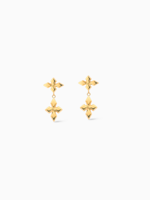 Crossed Star Earrings