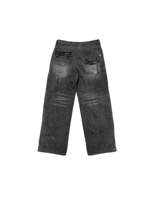 VINTAGE BLACK DOUBLE KNEE