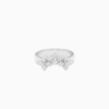 Iced Triple Crossed Star ring
