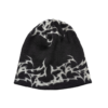 BLACK GREY ORNAMENTS BEANIE