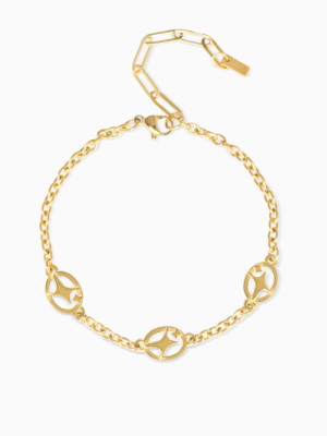 Bracelet câble Signature doré