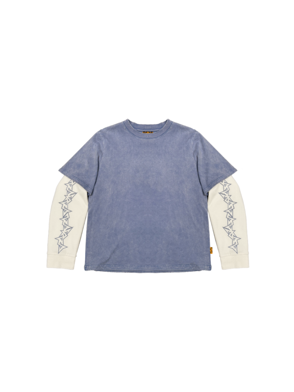 WASHED BLUE LAYER TEE