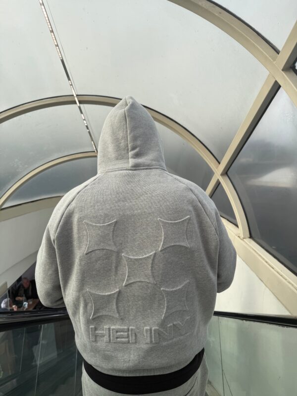 Hoodie Embossé Gris