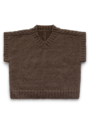 Le gilet sans manches en mohair