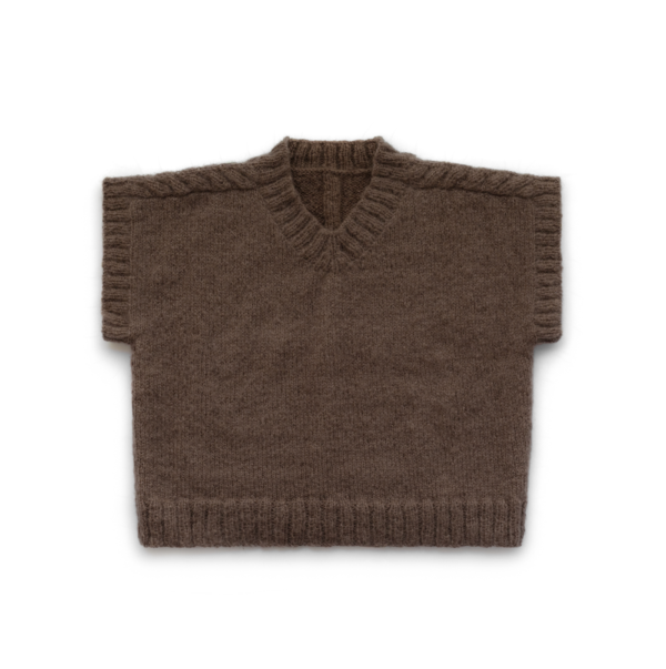 Le gilet sans manches en mohair