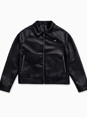 Leather Jacket Monogram - Noir & Moissanite