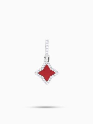 Flower argentée - Motif Rouge