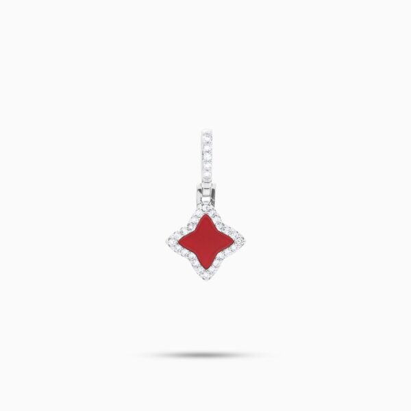 Flower argentée - Motif Rouge