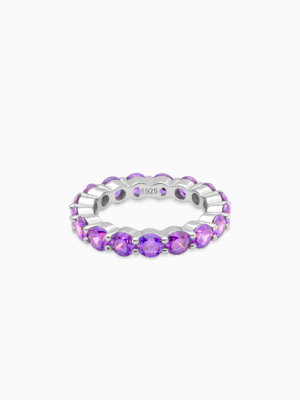 Eternity ring argentée - Violet