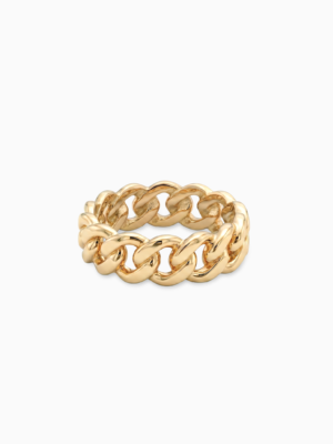 Bague Cuban link 8mm dorée