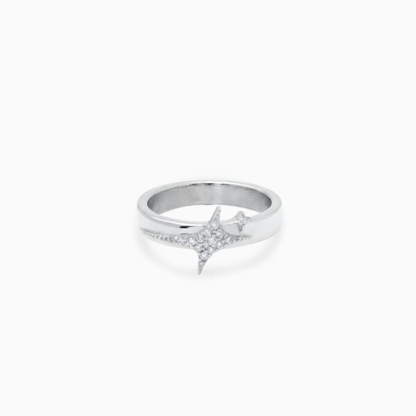Iced signature ring argentée