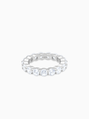Eternity ring argentée - Blanc