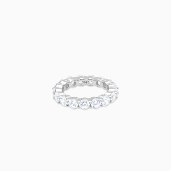 Eternity ring argentée - Blanc