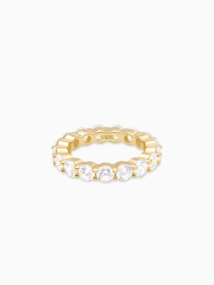 Eternity ring dorée - Blanc