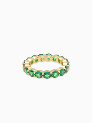 Eternity ring dorée - Vert