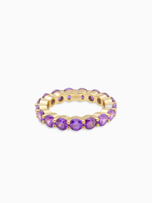 Eternity ring dorée - Violet