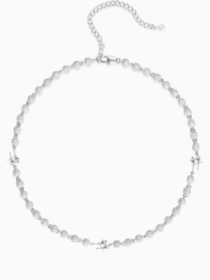 Chaîne Iced Bead link Signature Argentée