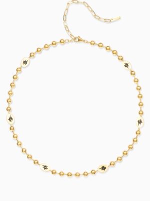 Chaîne Bead link Signature Dorée