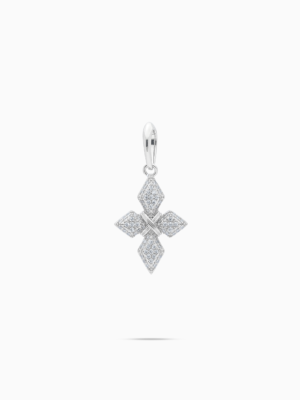 Pendentif Iced Crossed Star - Argenté