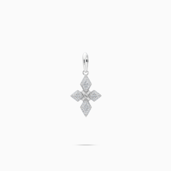 Pendentif Iced Crossed Star - Argenté