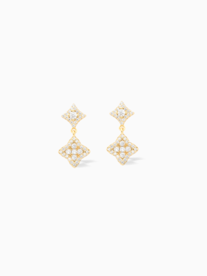 Stars & Flowers earrings dorées