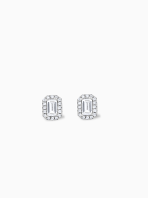 Baguette earrings argentées