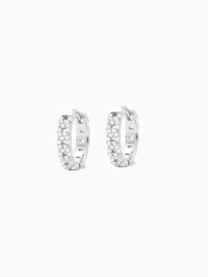 Iced cuban link earrings argentées