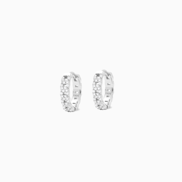 Iced cuban link earrings argentées – Make it Shine