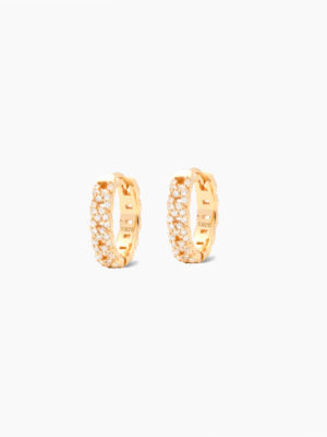 Iced cuban link earrings dorées