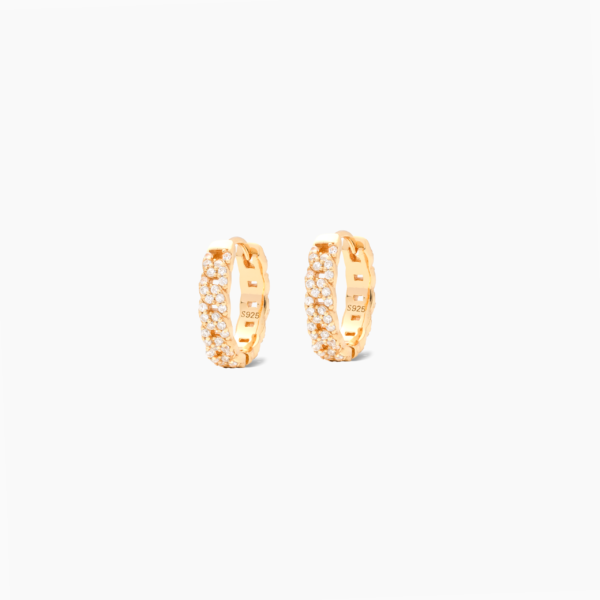 Iced cuban link earrings dorées – Make it Shine