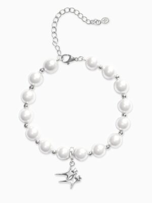 Bracelet Pearl Double Stars Argenté