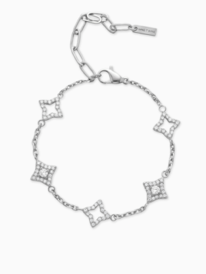 Bracelet Mixed Star & Flower Argenté