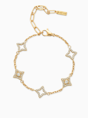 Bracelet Mixed Star & Flower Doré