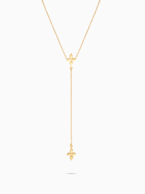 Chaîne Double Crossed Star - Doré