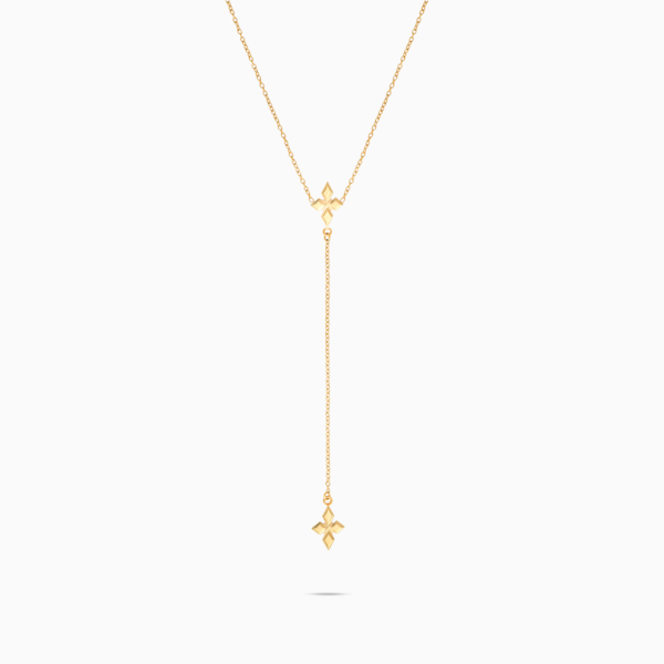 Chaîne Double Crossed Star - Doré