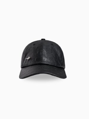 Leather Monogram Cap - Noir