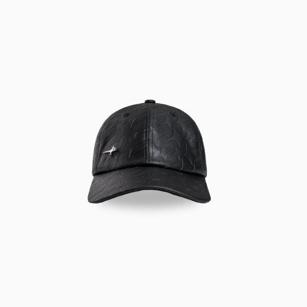 Leather Monogram Cap - Noir