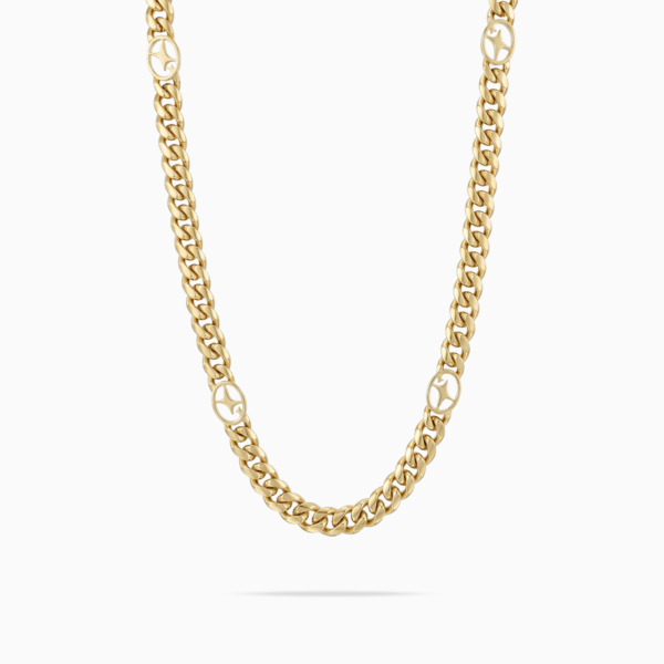 Chaîne Cuban link 6 mm Signature Dorée